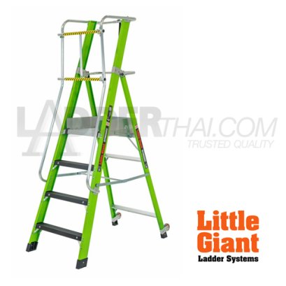 LG19404 บันไดไฟเบอร์กลาส 4' ไม่มีขาค้ำ STADIUM 4 STEP LITTLE GIANT